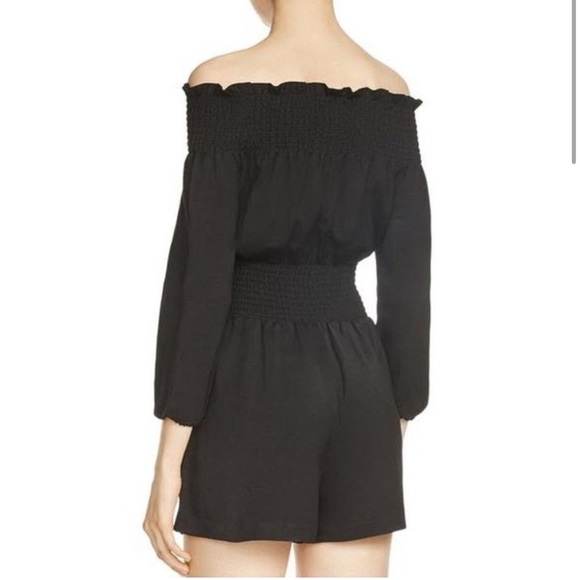 Maje Ilanda Off-The-Shoulder Romper Black XS - Picture 5 of 8